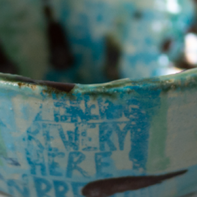 ceramic bowl artwork collage london